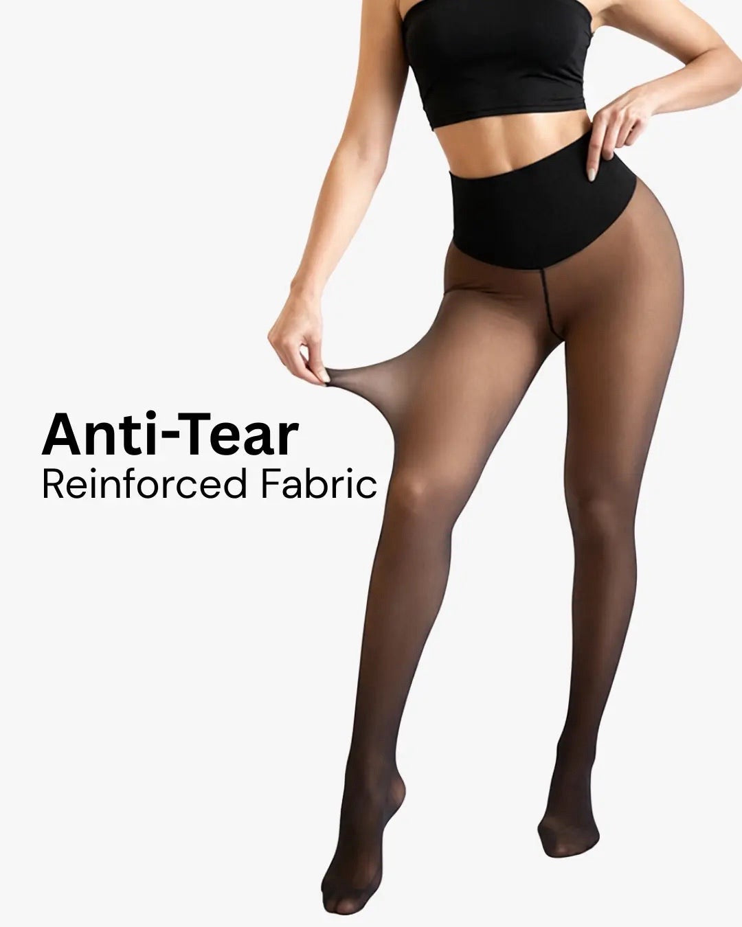 Snatched One-Seam Sheer Fleece Tights