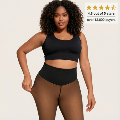 Snatched One-Seam Sheer Fleece Tights