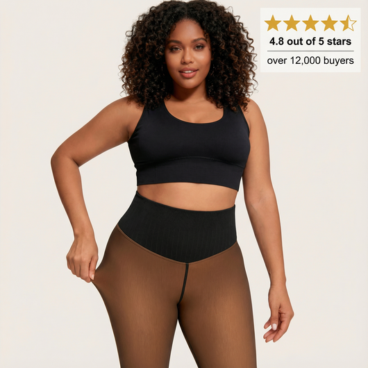 Snatched One-Seam Sheer Fleece Tights
